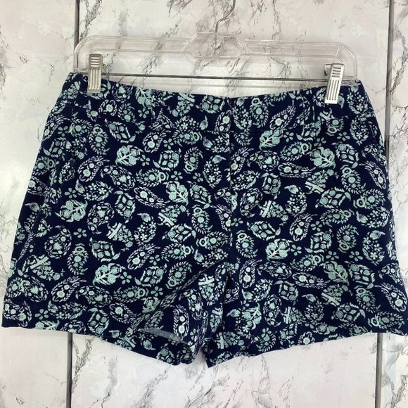 BLUE & AQUA PAISLEY ORIGINAL FIT SHORTS - Picture 1 of 2